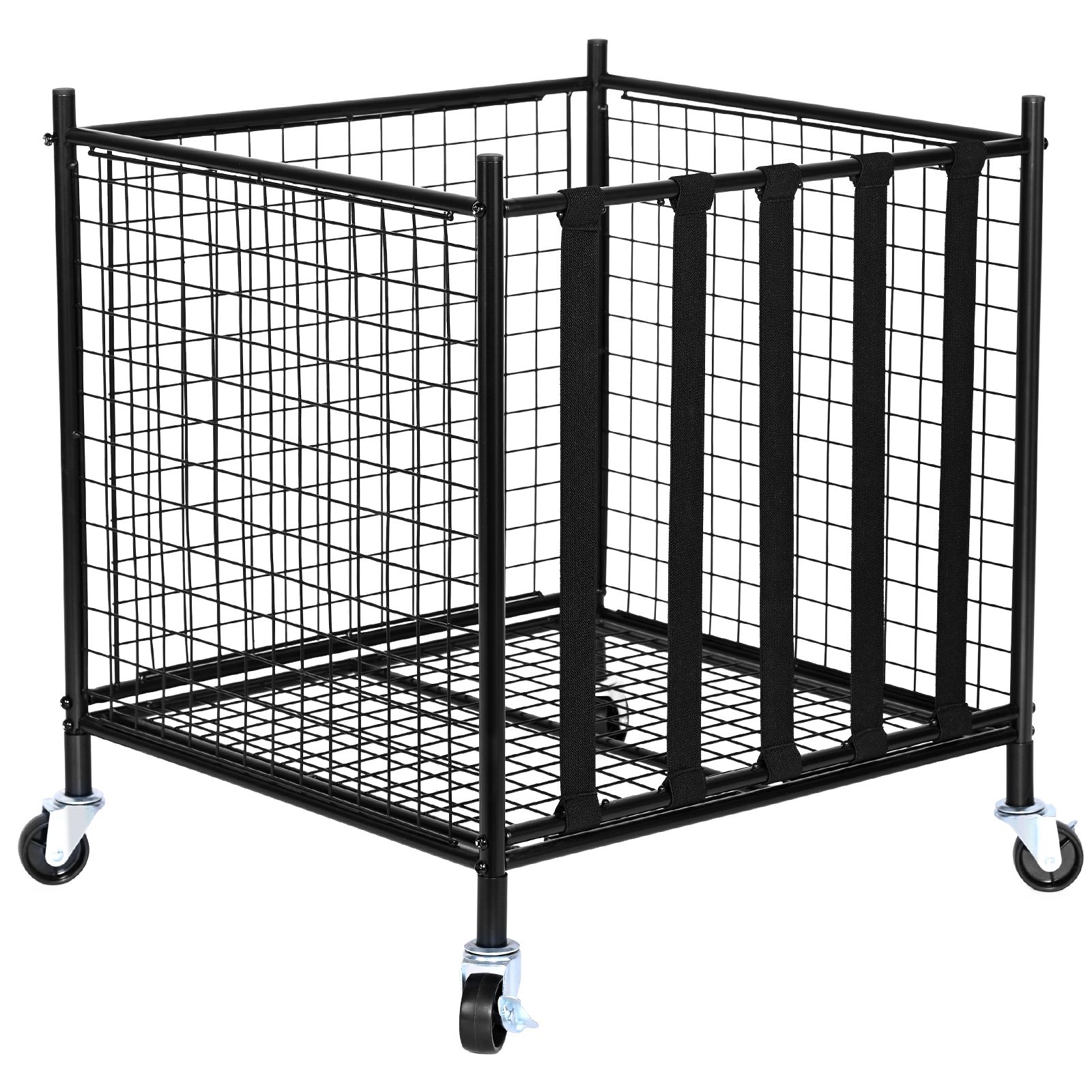 Sports Equipment Organizer Rack - Tekerlekli Spor Topu Saklama Arabası, Elastik