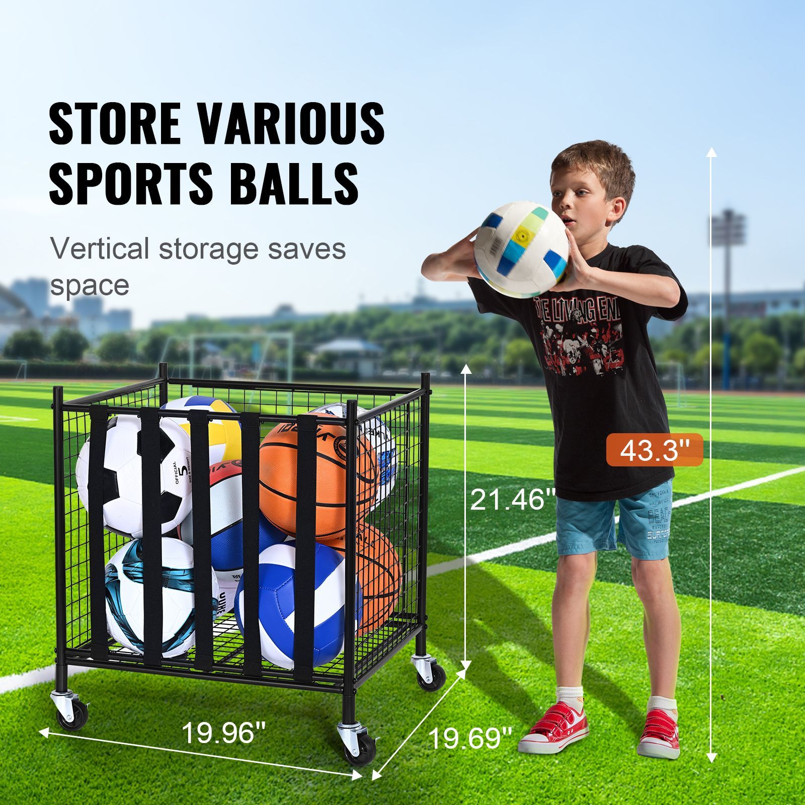 Tekerlekli Spor Topu Saklama A - Sports Equipment Organizer Rack incelemesi ve fiyatı