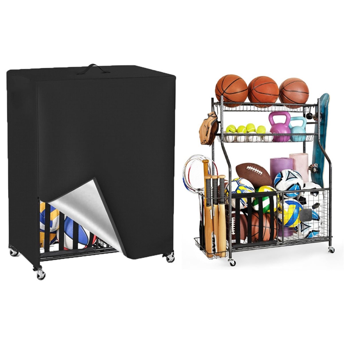 Basketbol Rafı Örtüsü Garaj Sp - Sports Equipment Organizer Rack incelemesi ve fiyatı