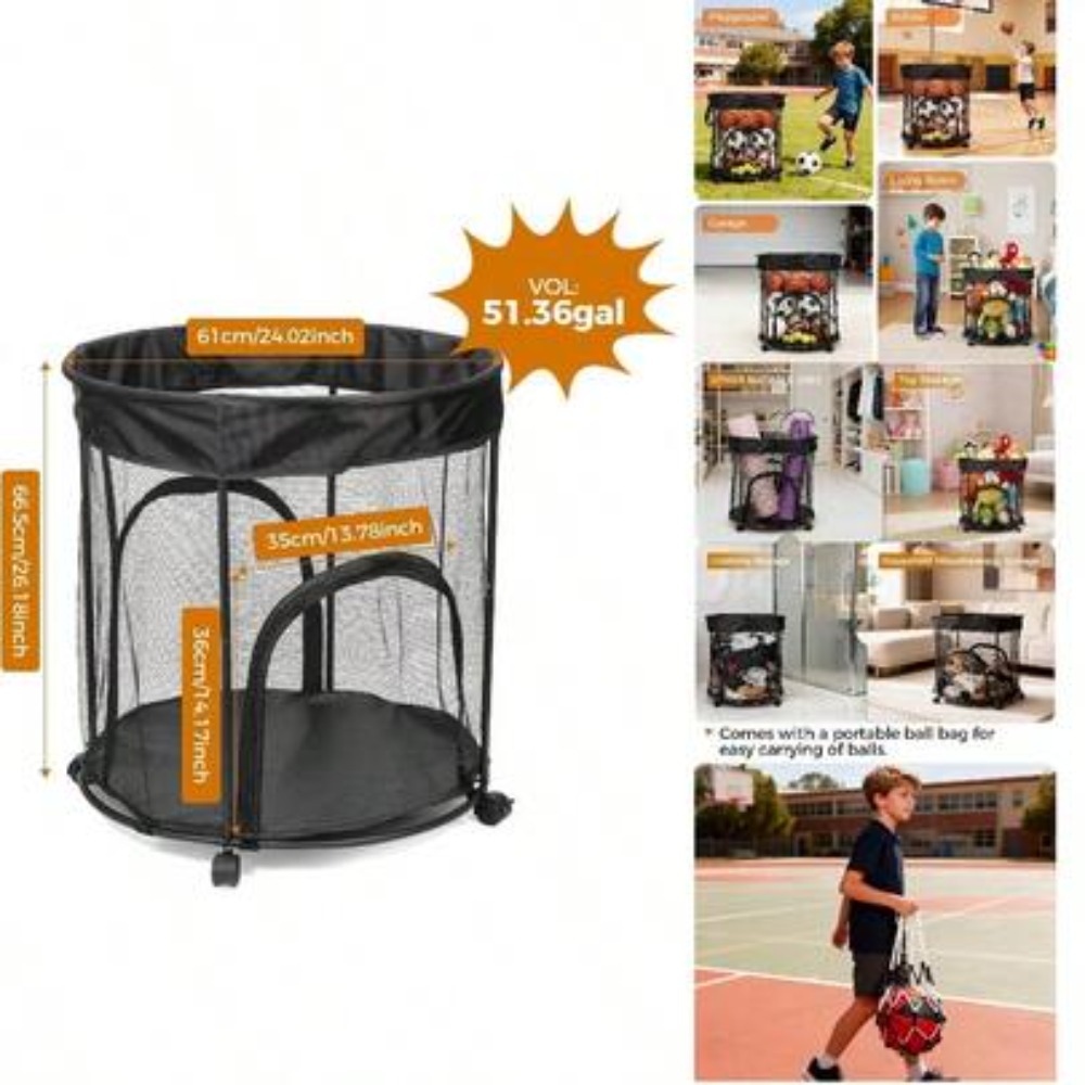 51.36 Galonluk Tekerlekli Top  - Sports Equipment Cart On Wheels incelemesi ve fiyatı